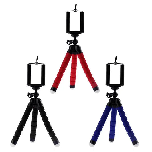 Mini Flexible Sponge Octopus Leg Style Universal Phone Mount Tripod Stand with Clip Bracket