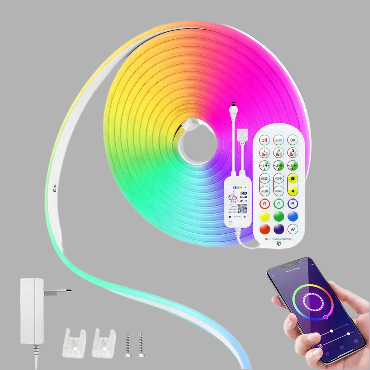 LED Strip Neon Lights Smart Life WiFi Bluetooth RGB Neon Sign Tape Room Decor