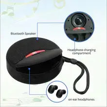 TG808  Bluetooth Speaker Mini Wireless Headphone Earbuds 2 in 1 Portable Sound Box