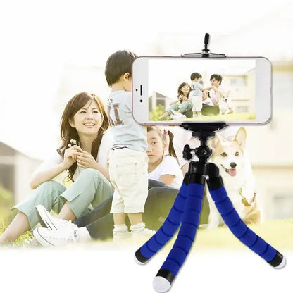 Mini Flexible Sponge Octopus Leg Style Universal Phone Mount Tripod Stand with Clip Bracket