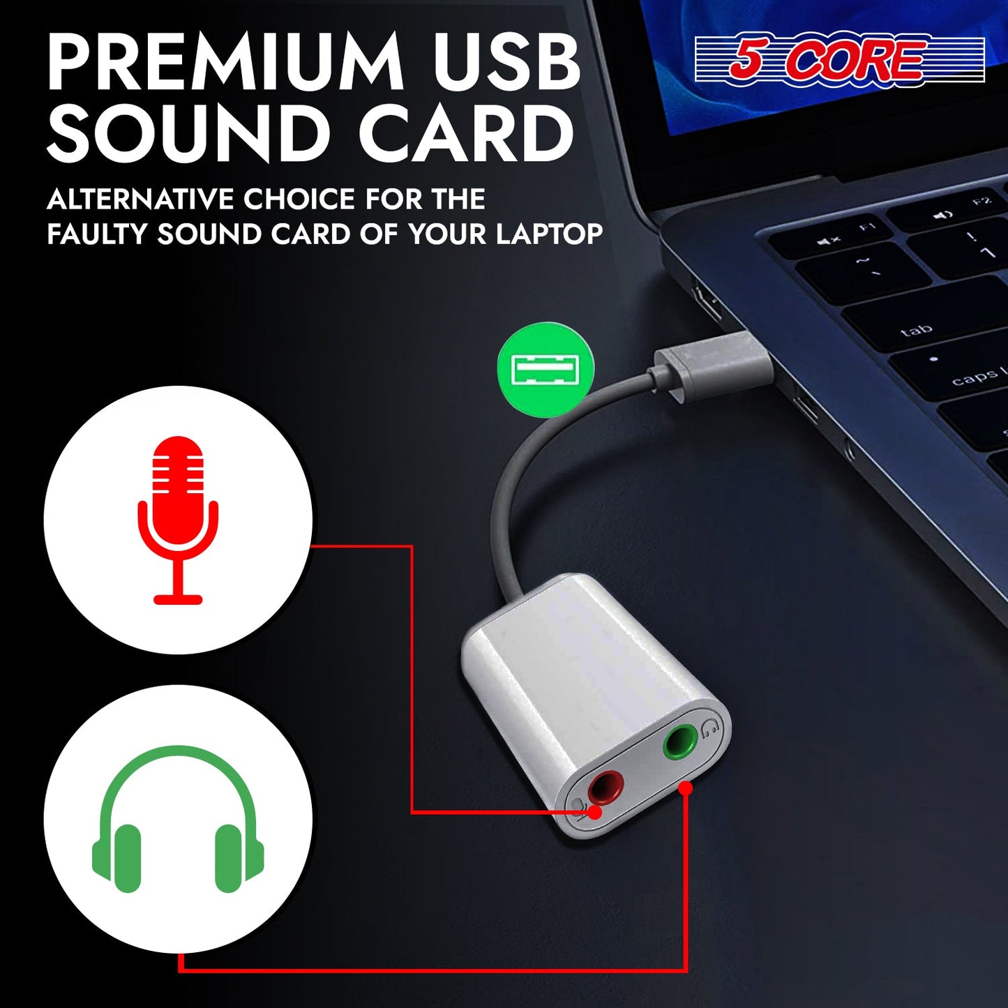 5Core Lavalier Microphone Clip On Professional Grade 3.5mm Lav Lapel Mic Omnidirectional-4