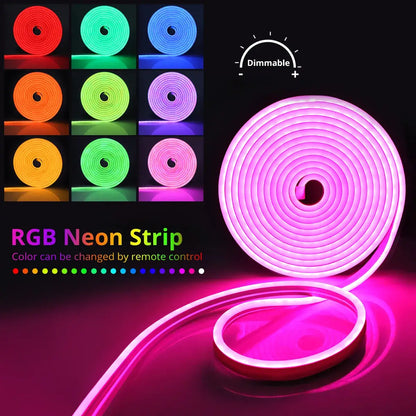LED Strip Neon Lights Smart Life WiFi Bluetooth RGB Neon Sign Tape Room Decor