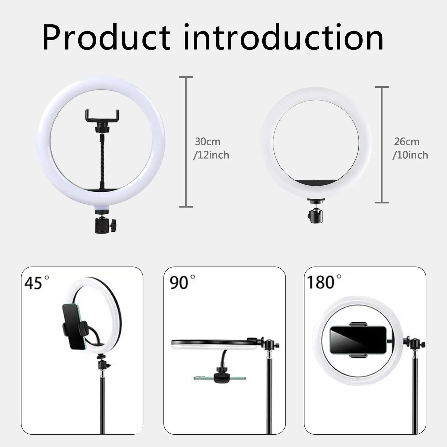 Professional Photography Ring Light RGB Tripod with Phone Holder