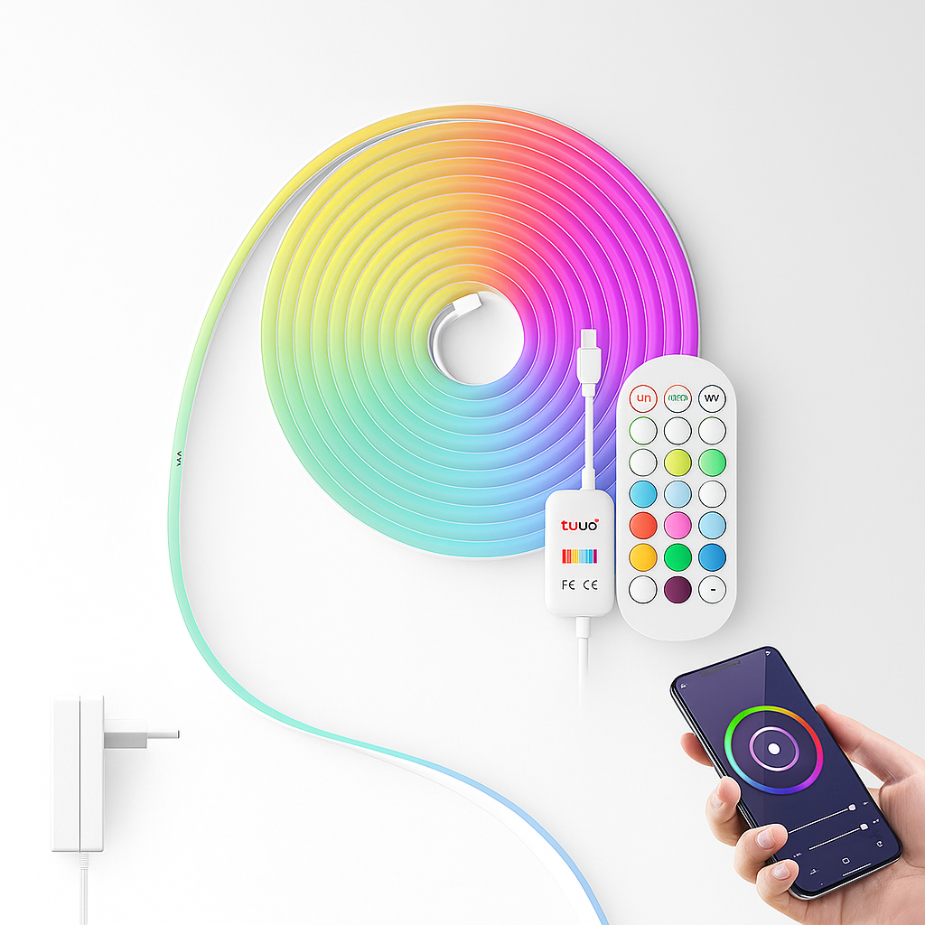 LED Strip Neon Lights Smart Life WiFi Bluetooth RGB Neon Sign Tape Room Decor