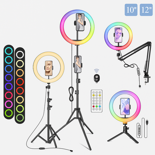 Professional Photography Ring Light RGB Tripod with Phone Holder