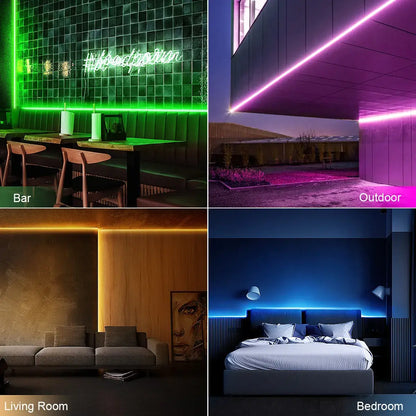 LED Strip Neon Lights Smart Life WiFi Bluetooth RGB Neon Sign Tape Room Decor