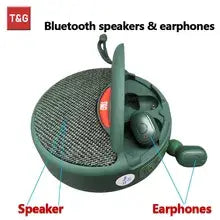 TG808  Bluetooth Speaker Mini Wireless Headphone Earbuds 2 in 1 Portable Sound Box