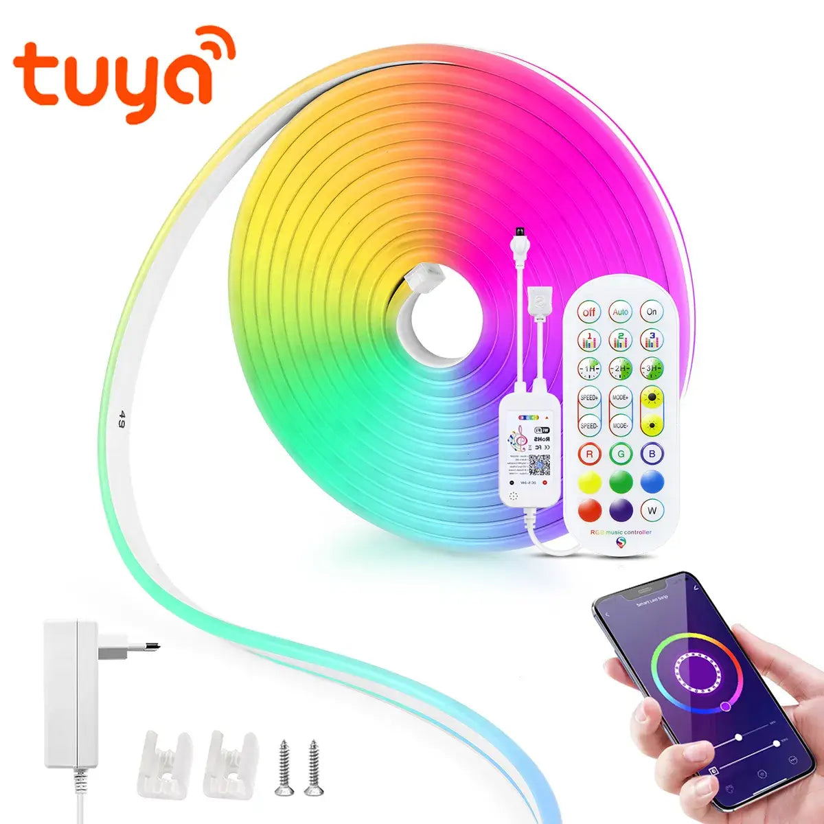 LED Strip Neon Lights Smart Life WiFi Bluetooth RGB Neon Sign Tape Room Decor